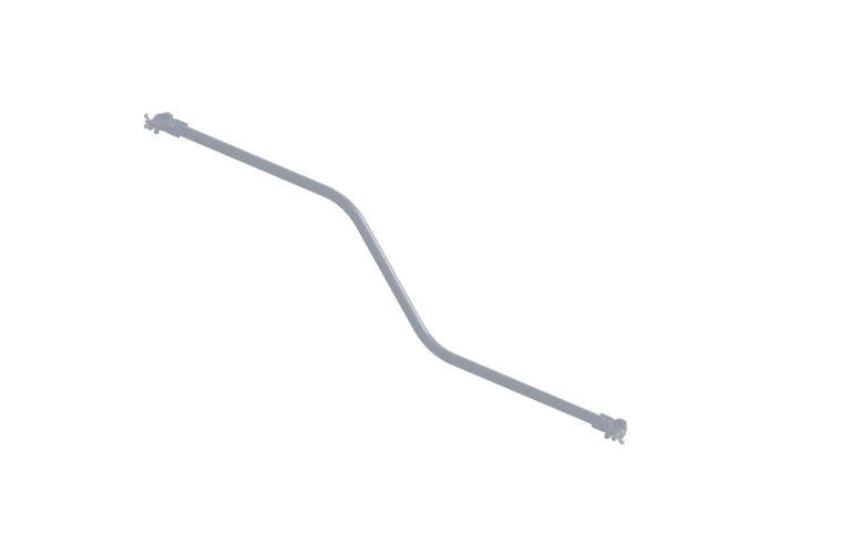 Leuning boven (gebogen) tbv trapsteiger Skyworks 2,50m
