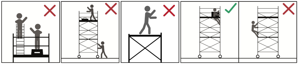 Voorschriften voor het veilig gebruik van een kamersteiger