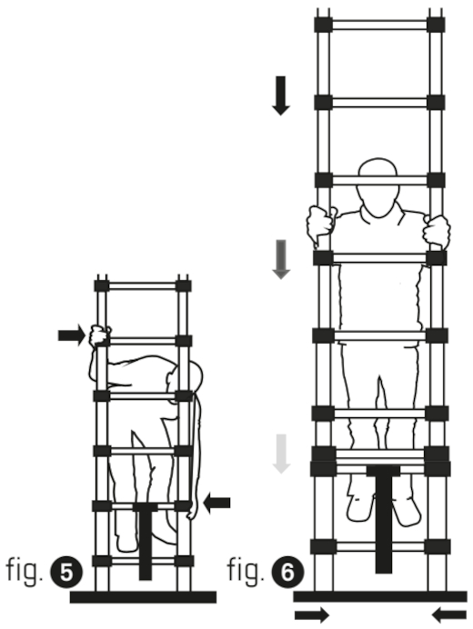 Inschuiven telescopische ladder