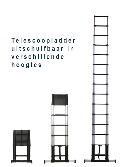 Telescoopladder verschillende hoogtes