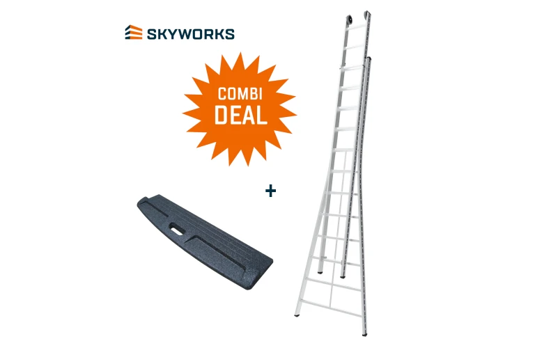 Opsteekladder 2x12 Pro-Line + Laddermat