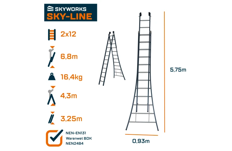 Reformladder 2x12 sporten Sky-Line