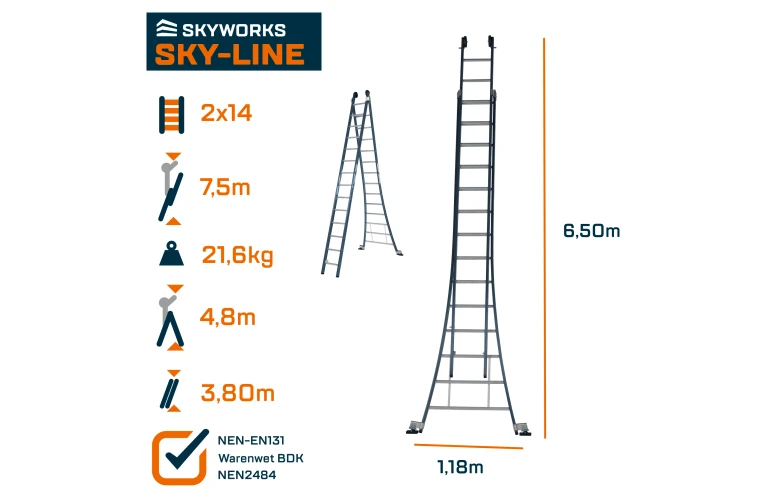 Reformladder 2x14 sporten Sky-Line