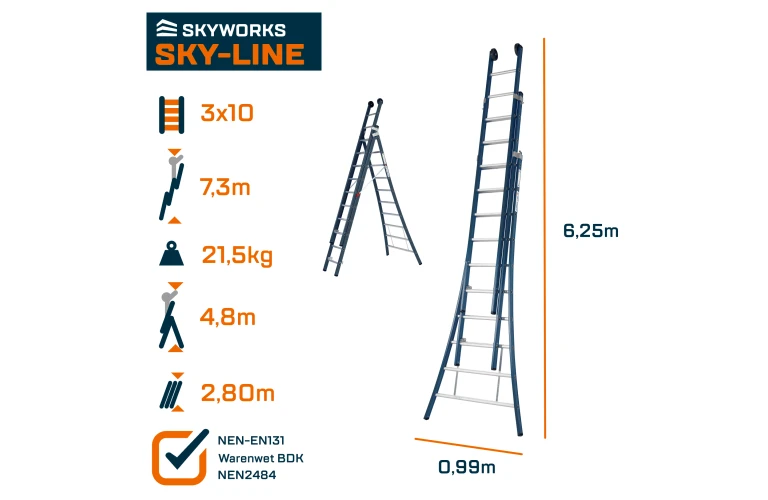 Reformladder 3x10 sporten Sky-Line