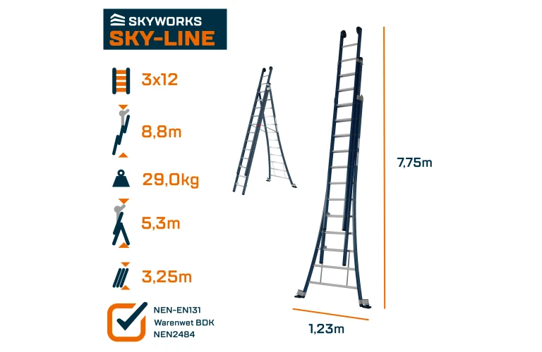Reformladder 3x12 sporten Sky-Line