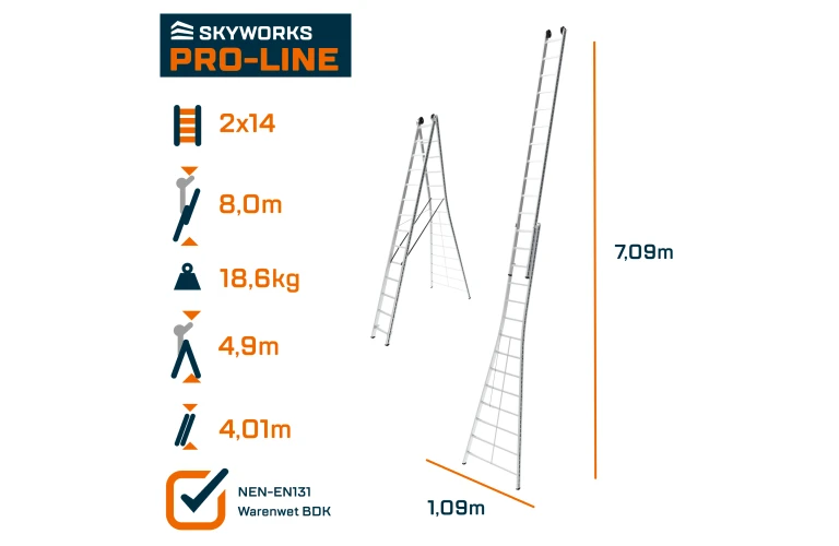 Reformladder 2x14 sporten Pro-Line