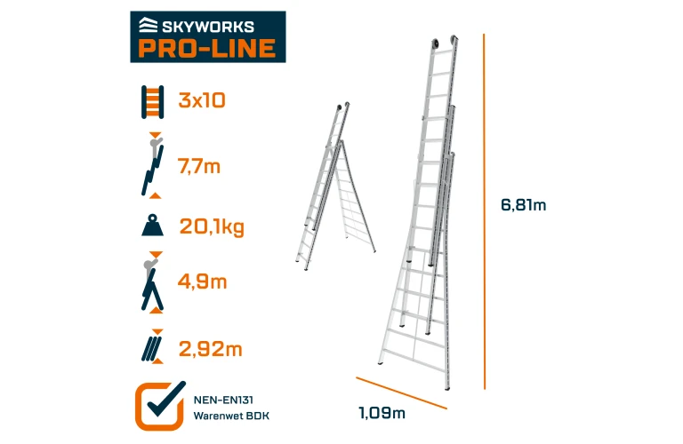 Reformladder 3x10 sporten Pro-Line