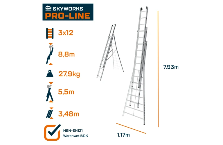 Reformladder 3x12 sporten Pro-Line