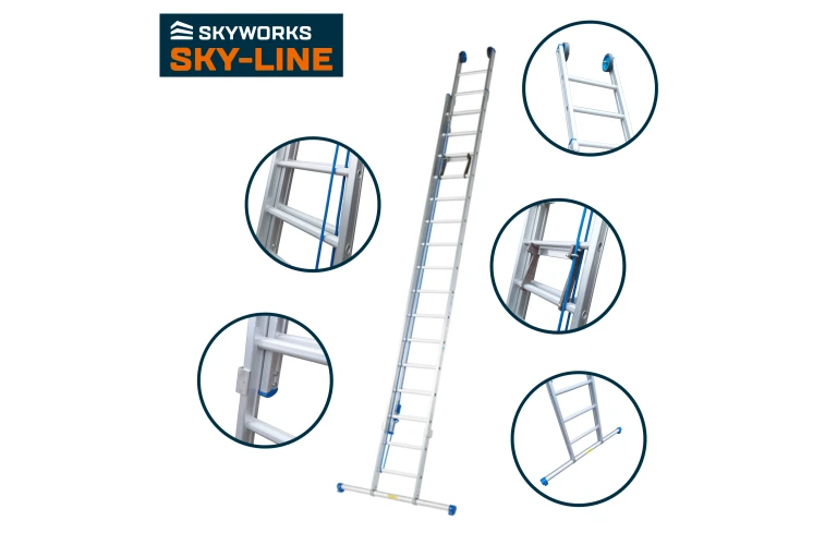 Touwoptrekladder 2x16 sporten Sky-Line