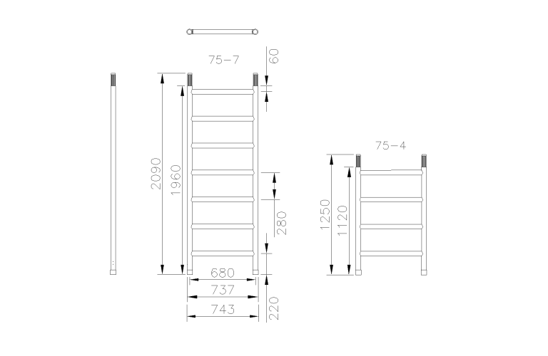 Opbouwframe 75-4 Pro-Line Secure