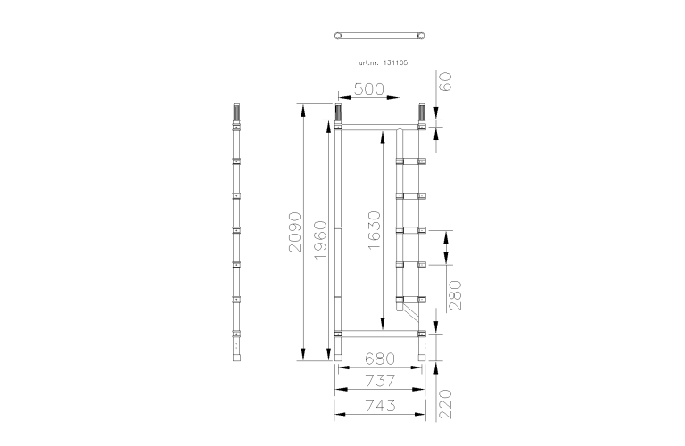 Doorloopframe 75 Sky-Line