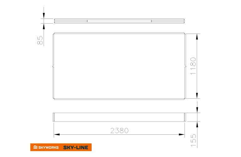 Kantplankset 1,35 - 2.50 m Sky-Line