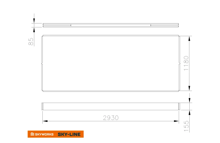 Kantplankset 1,35 - 3,05 m Sky-Line