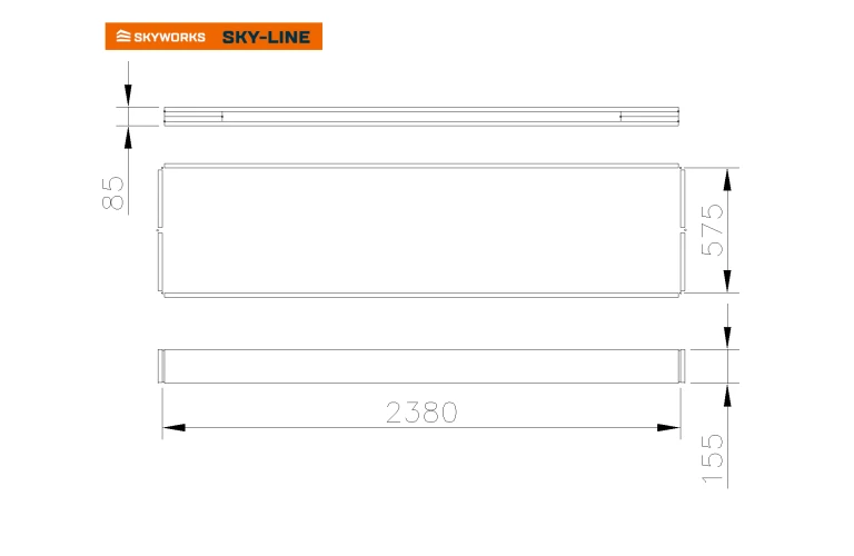 Kantplankset 0,75 - 2.50 m Sky-Line