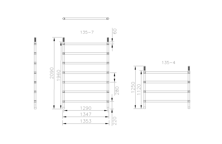 Opbouwframe 135-7 Sky-Line Secure
