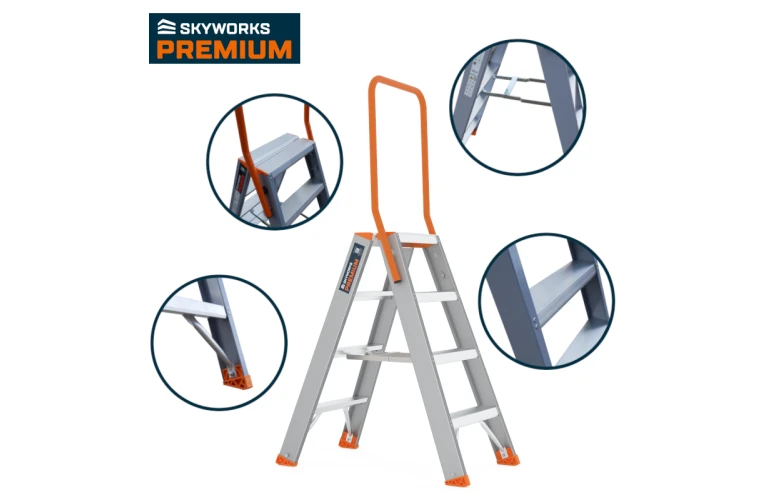 Dubbele trap 2x8 treden Premium 2