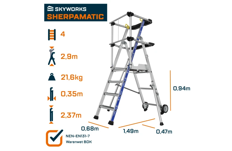 Platformtrap 4tr Sherpamatic BG