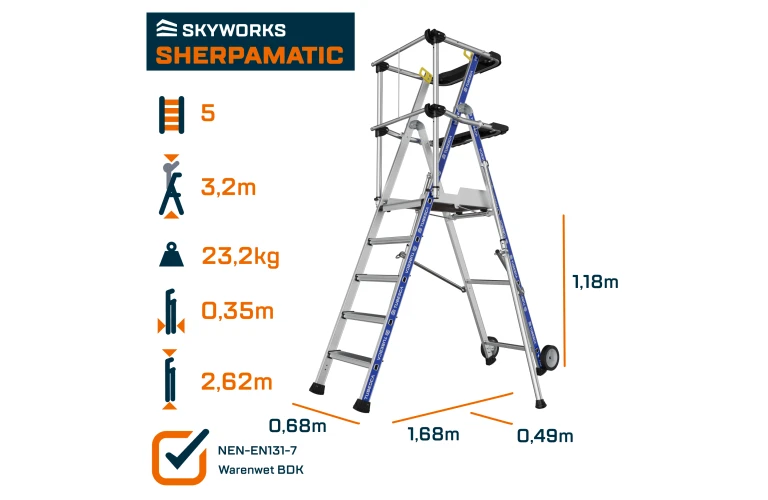 Platformtrap 5tr Sherpamatic BG
