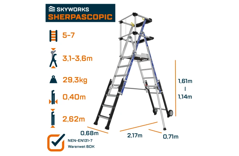 Platformtrap 5-7tr Sherpascopic BG