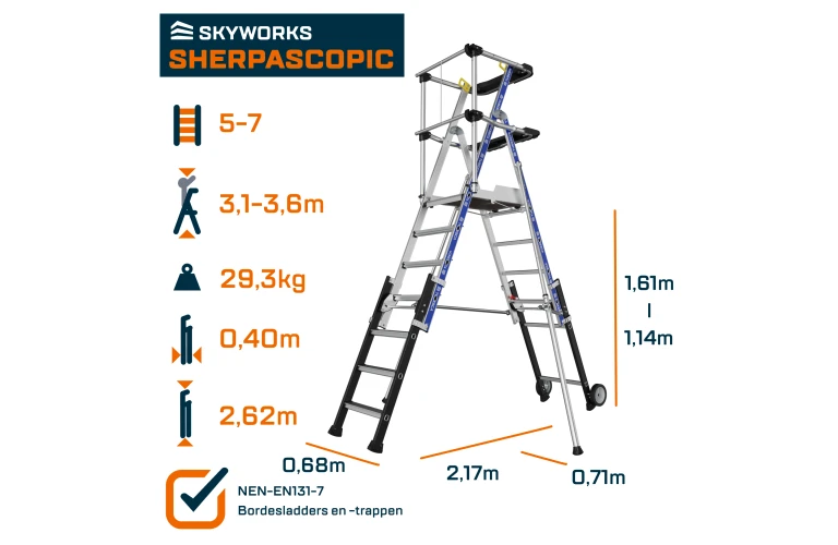 Platformtrap 5-7tr Sherpascopic BG