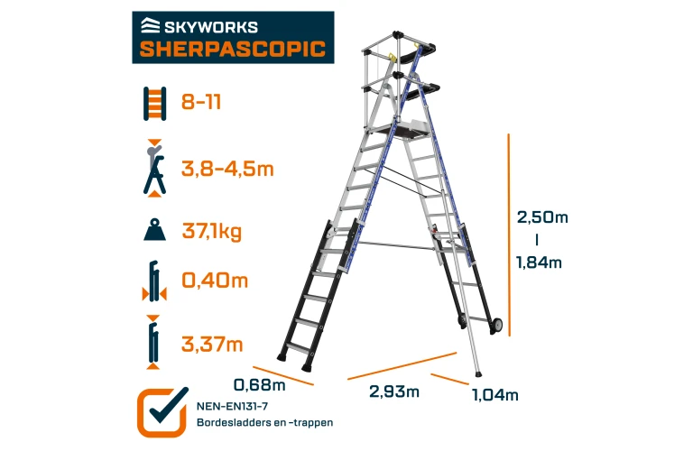 Platformtrap 8-11tr Sherpascopic BG