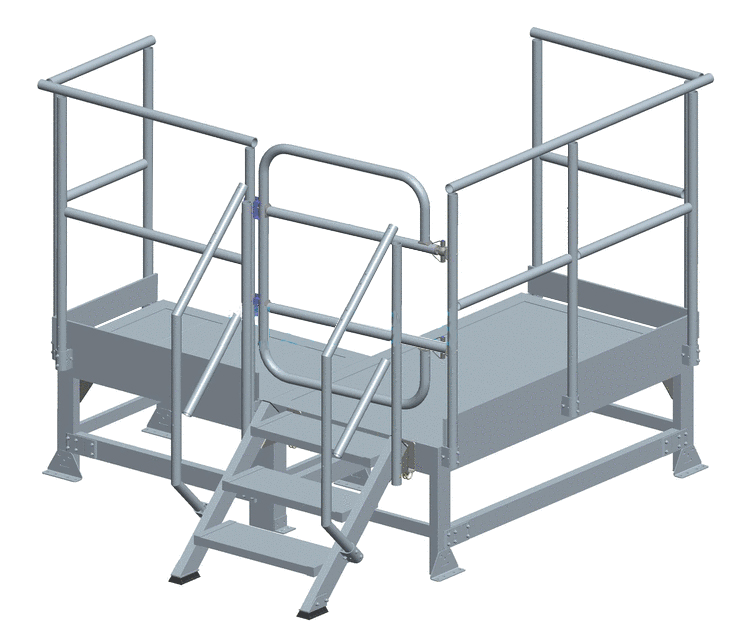 Vast werkbordes voor onderhoud machine